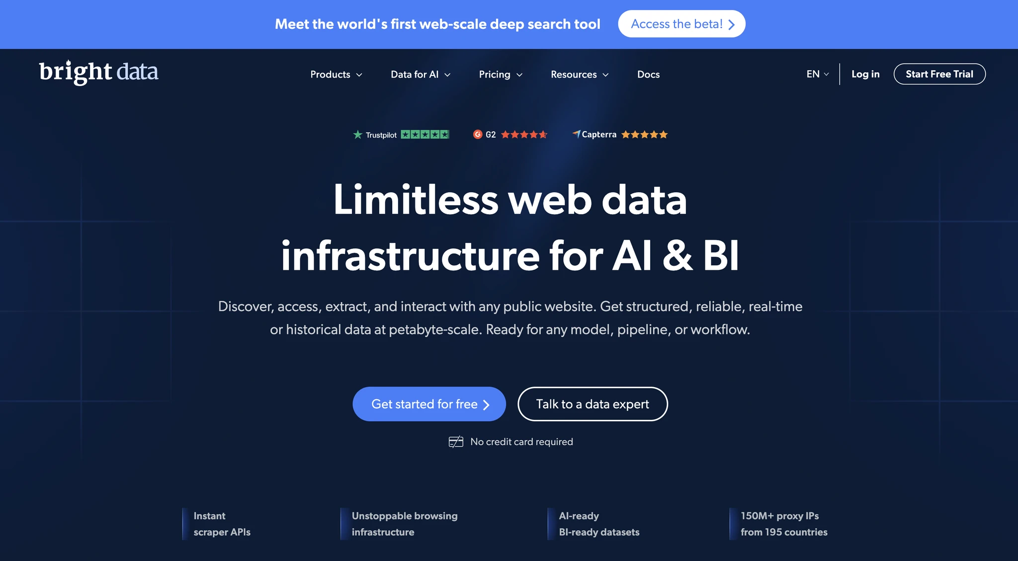 BrightData homepage