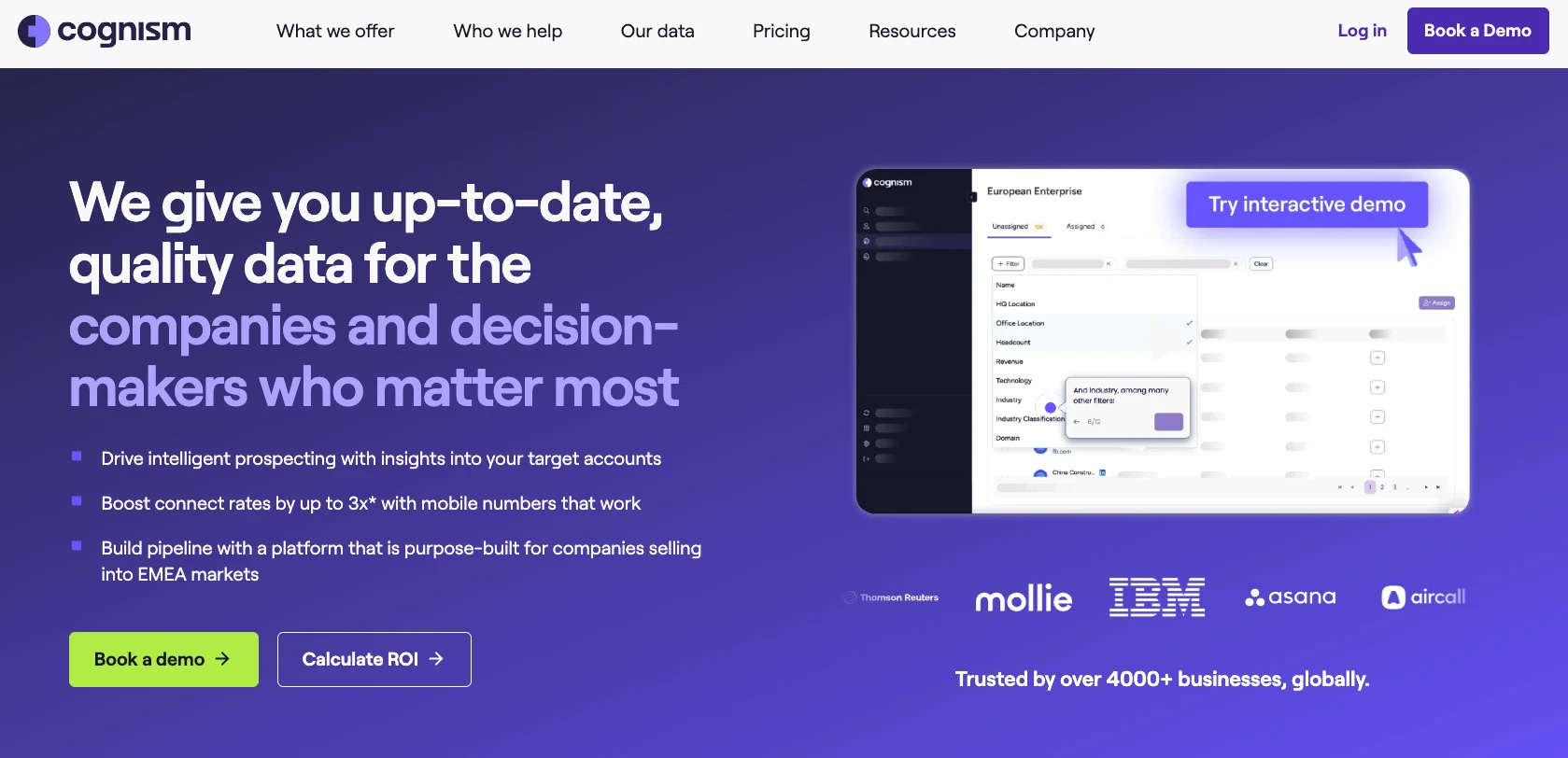 Cognism homepage
