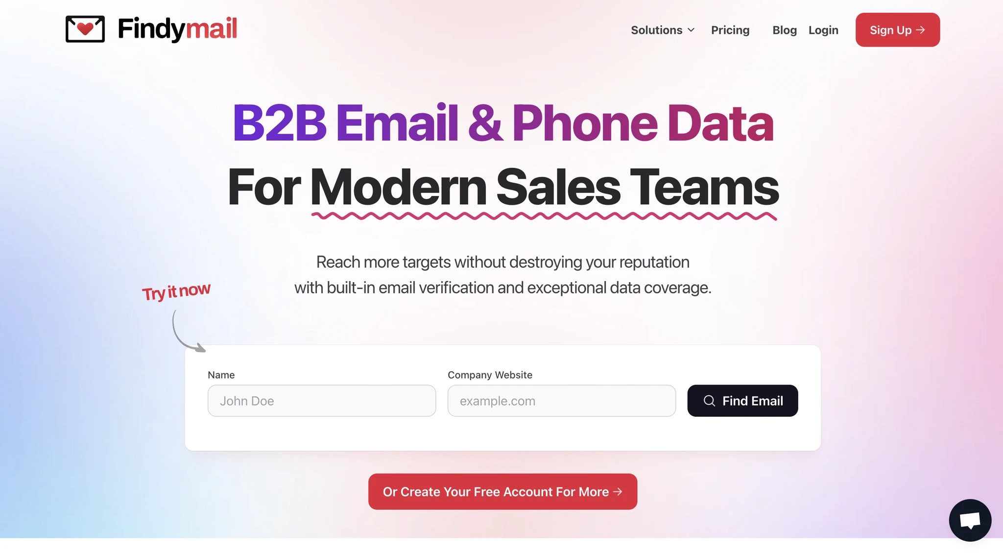 Findymail homepage