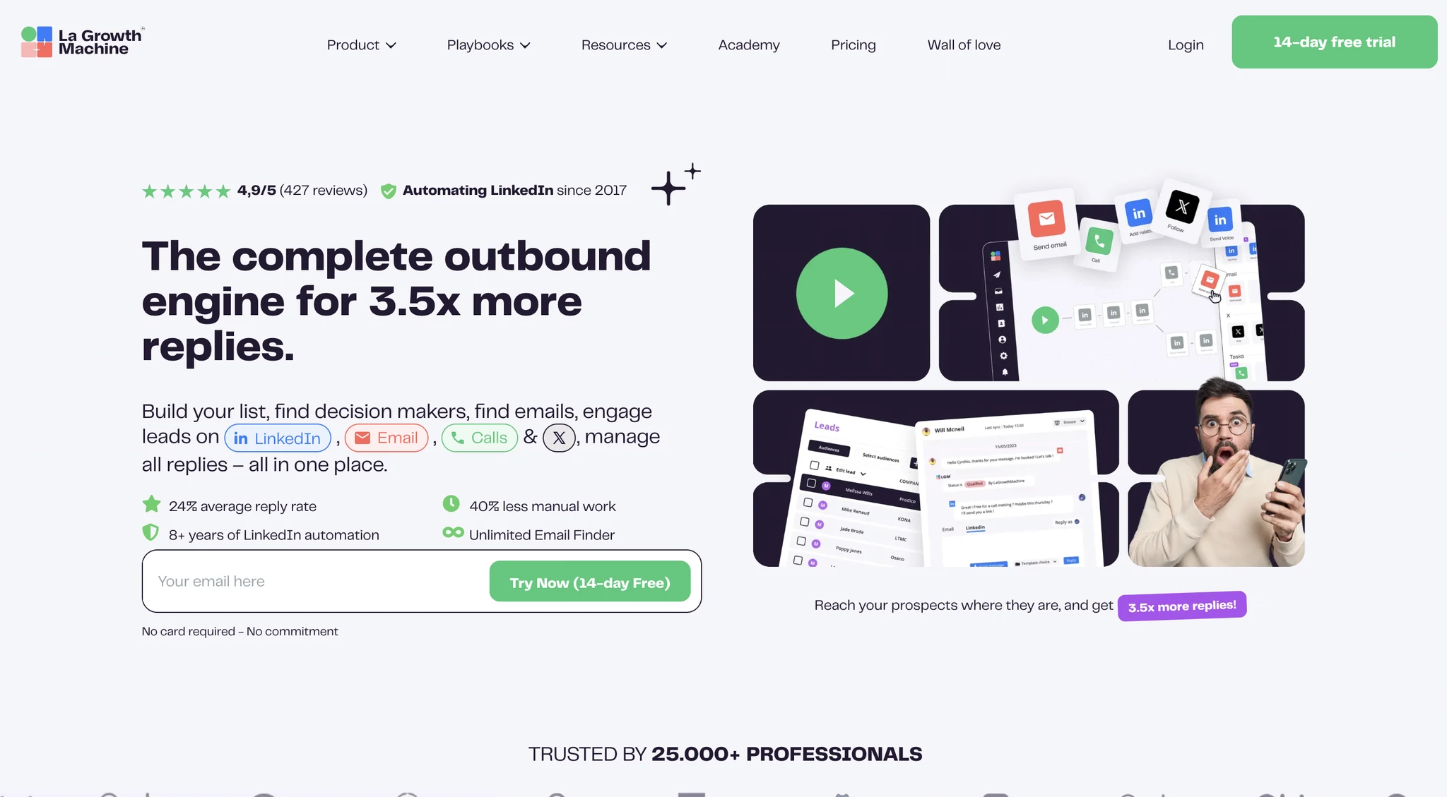 LaGrowthMachine homepage