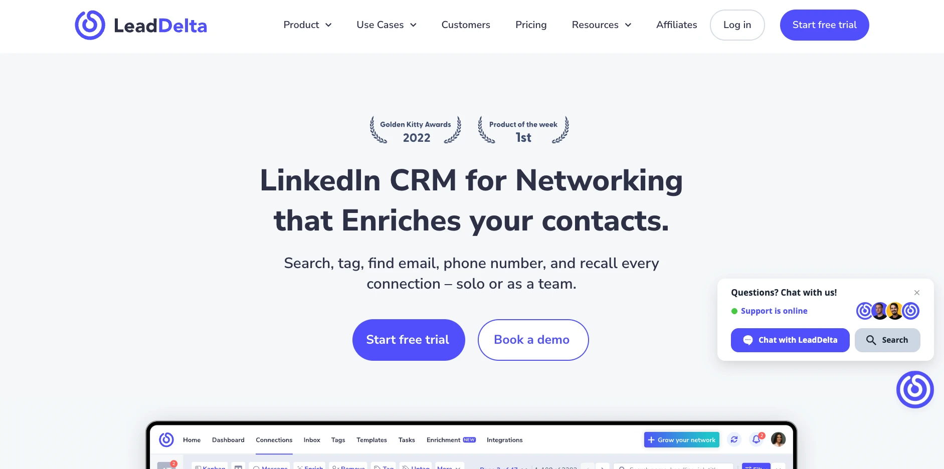 LeadDelta homepage