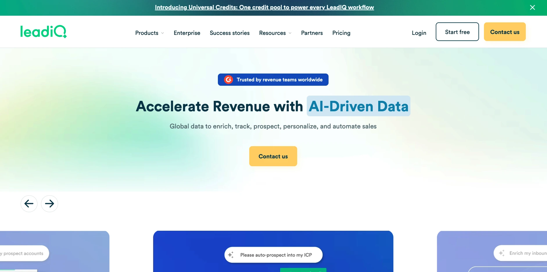 LeadIQ homepage