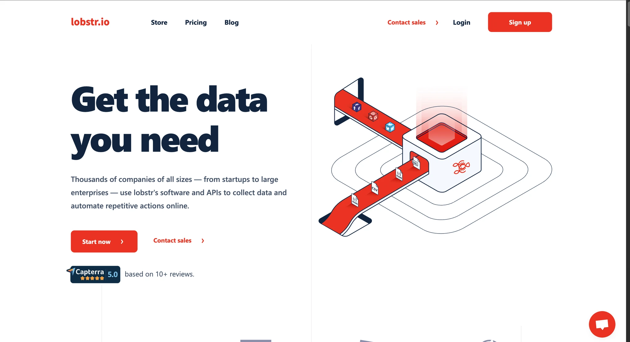 Lobstr homepage