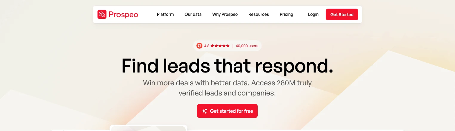Prospeo homepage