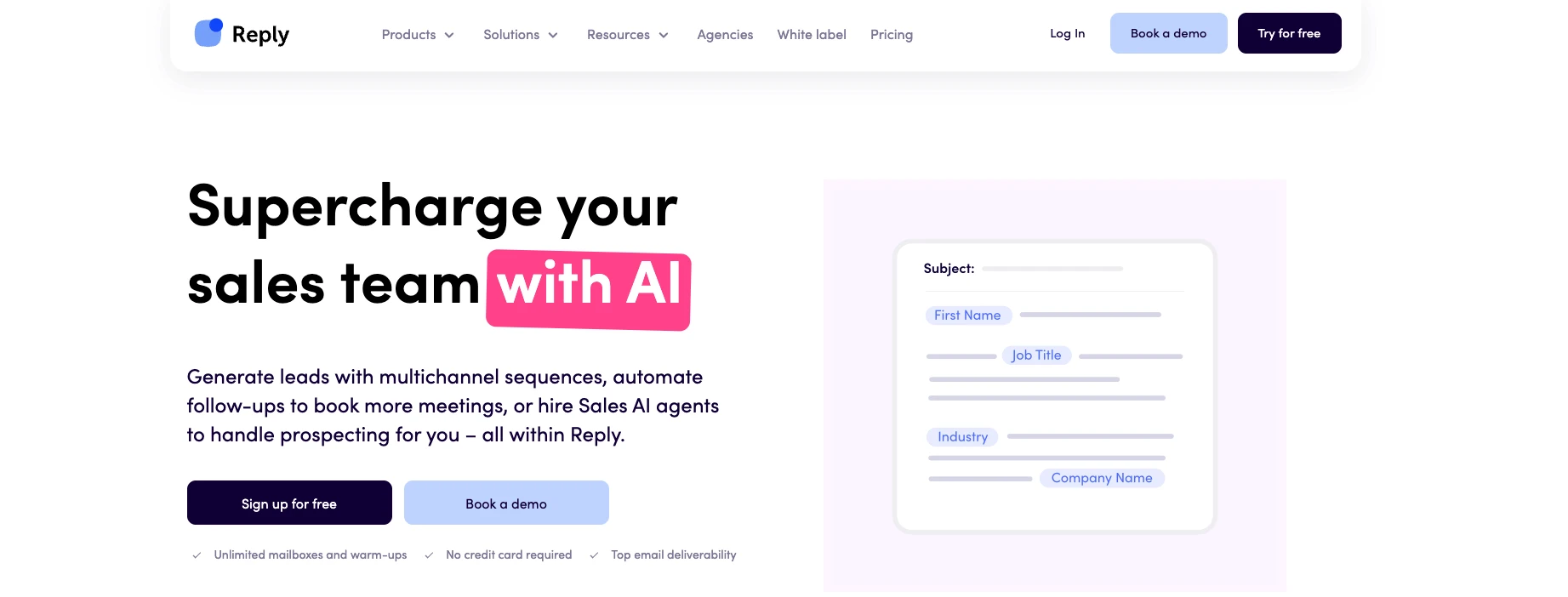 Reply.io homepage