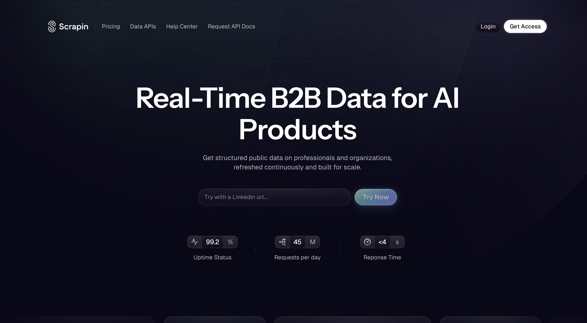 Scrapin homepage