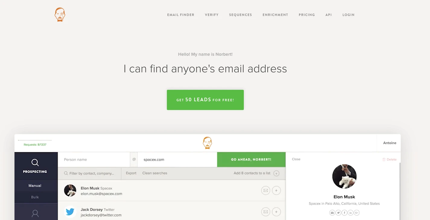 Voila Norbert homepage