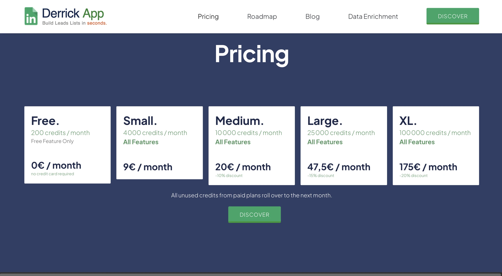 Derrick App pricing