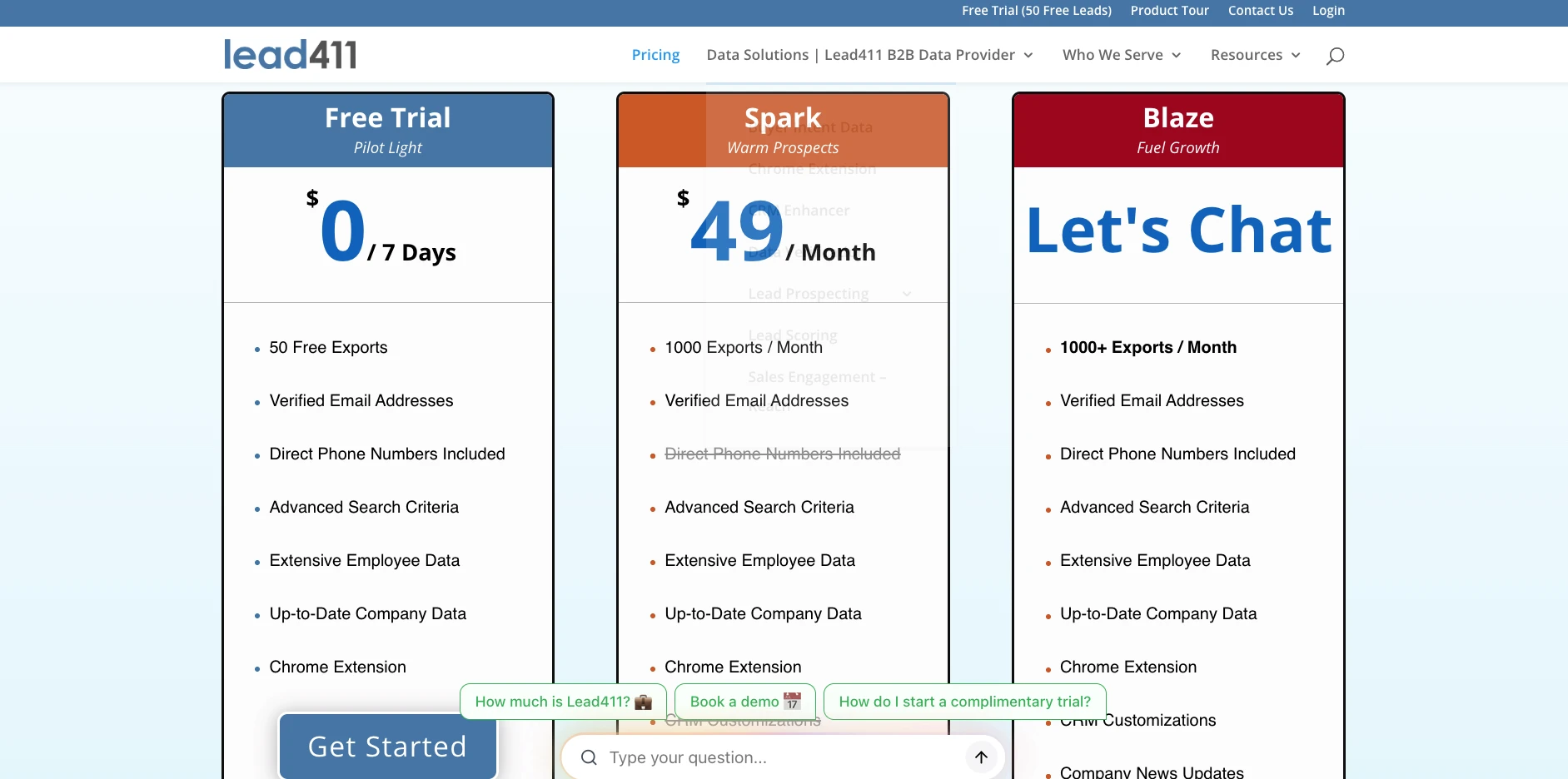 Lead411 pricing