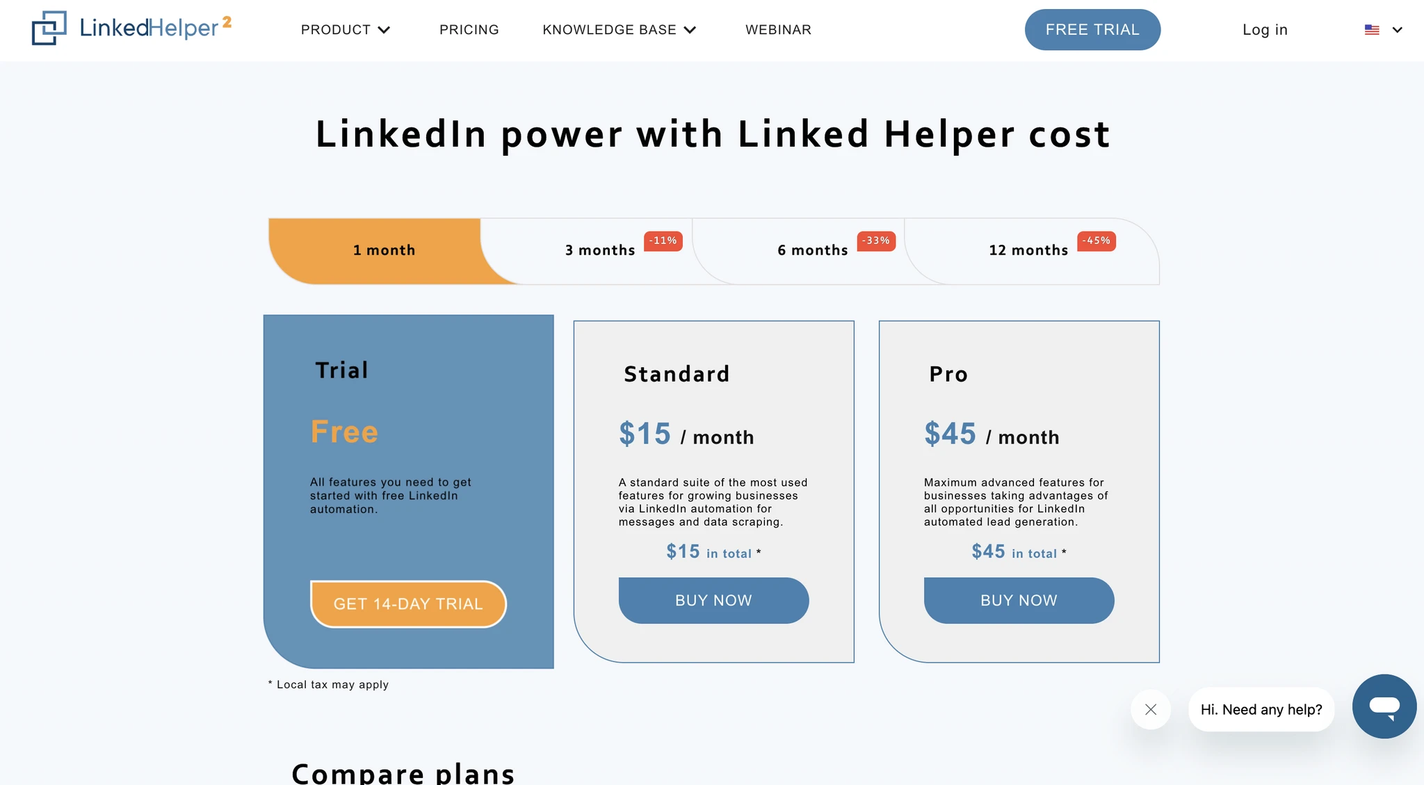 Linked Helper pricing