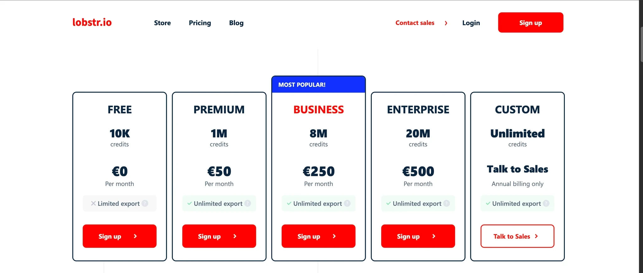 Lobstr pricing