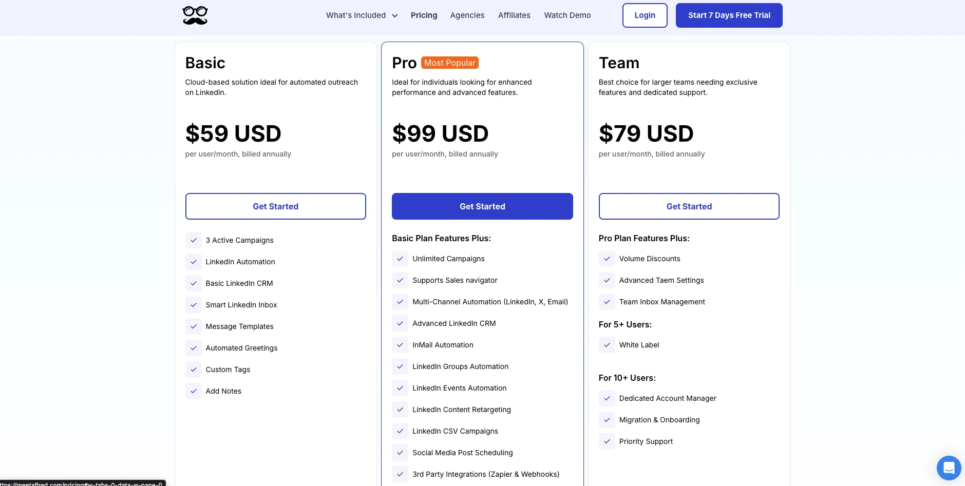 Meet Alfred pricing