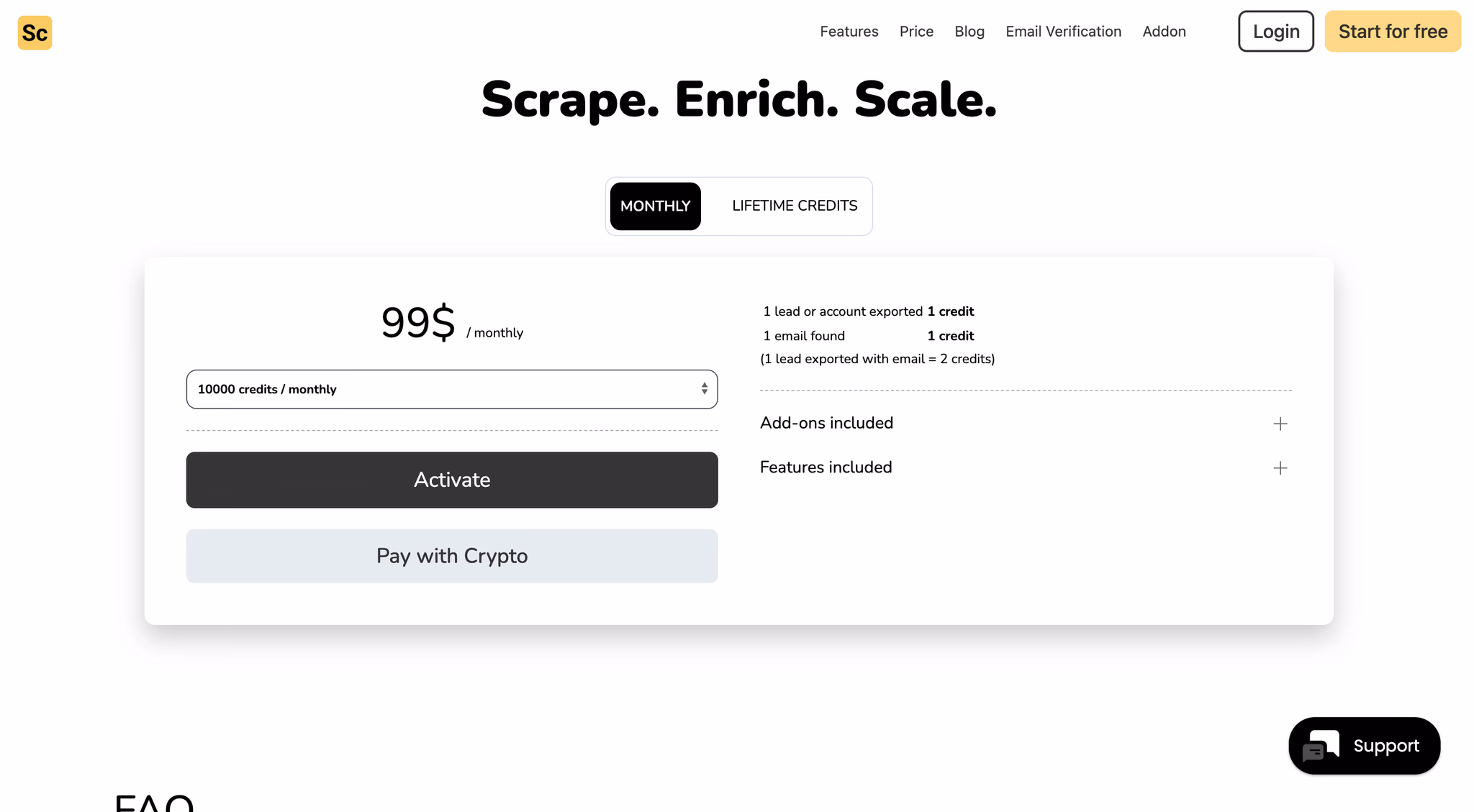 Scrupp pricing