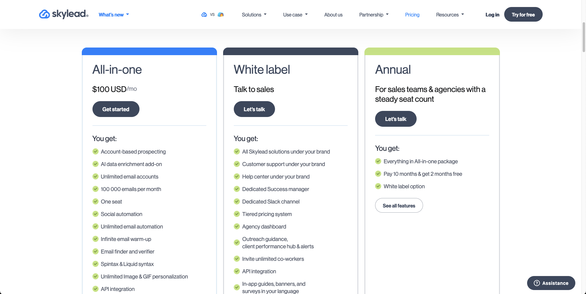 Skylead pricing