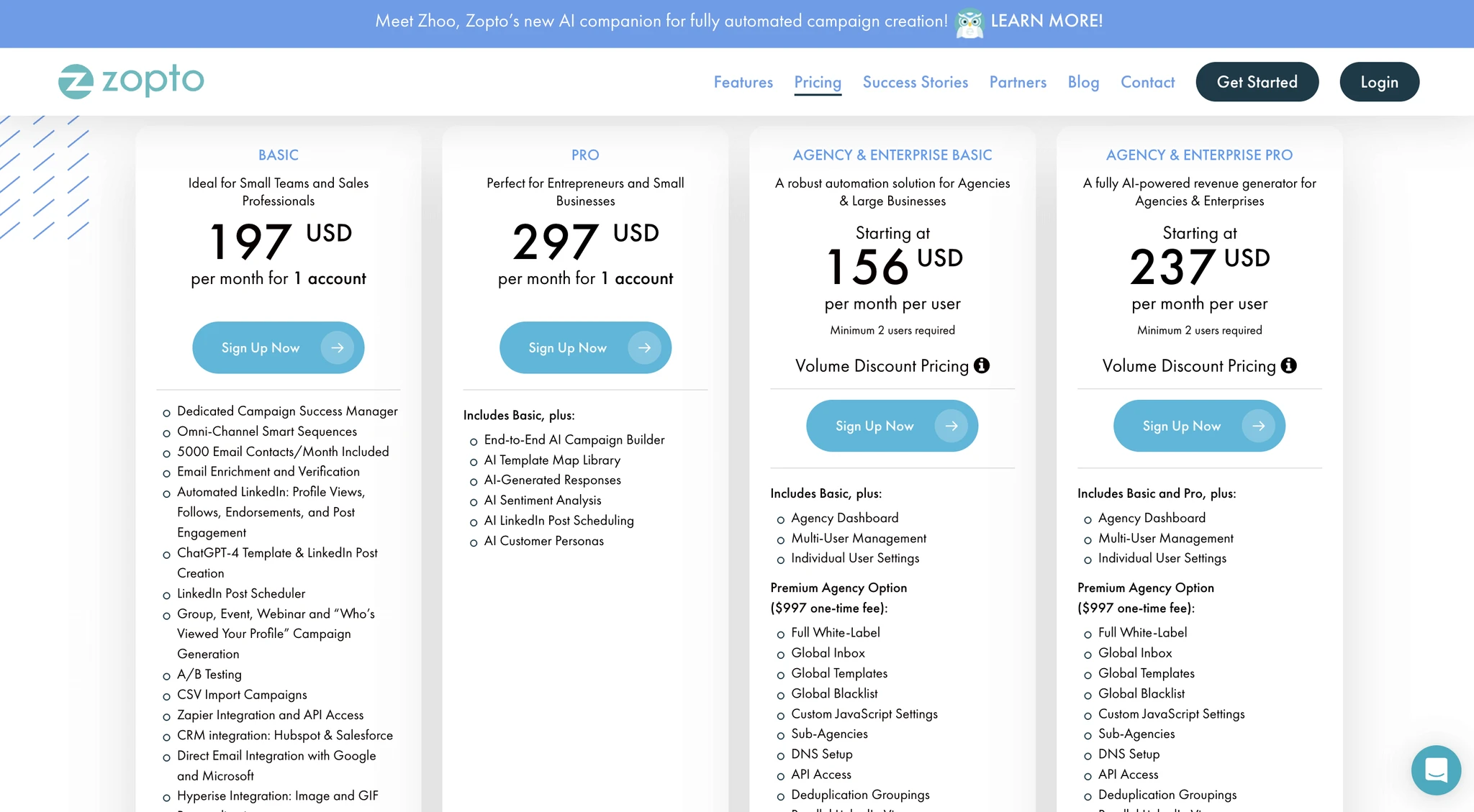 Zopto pricing