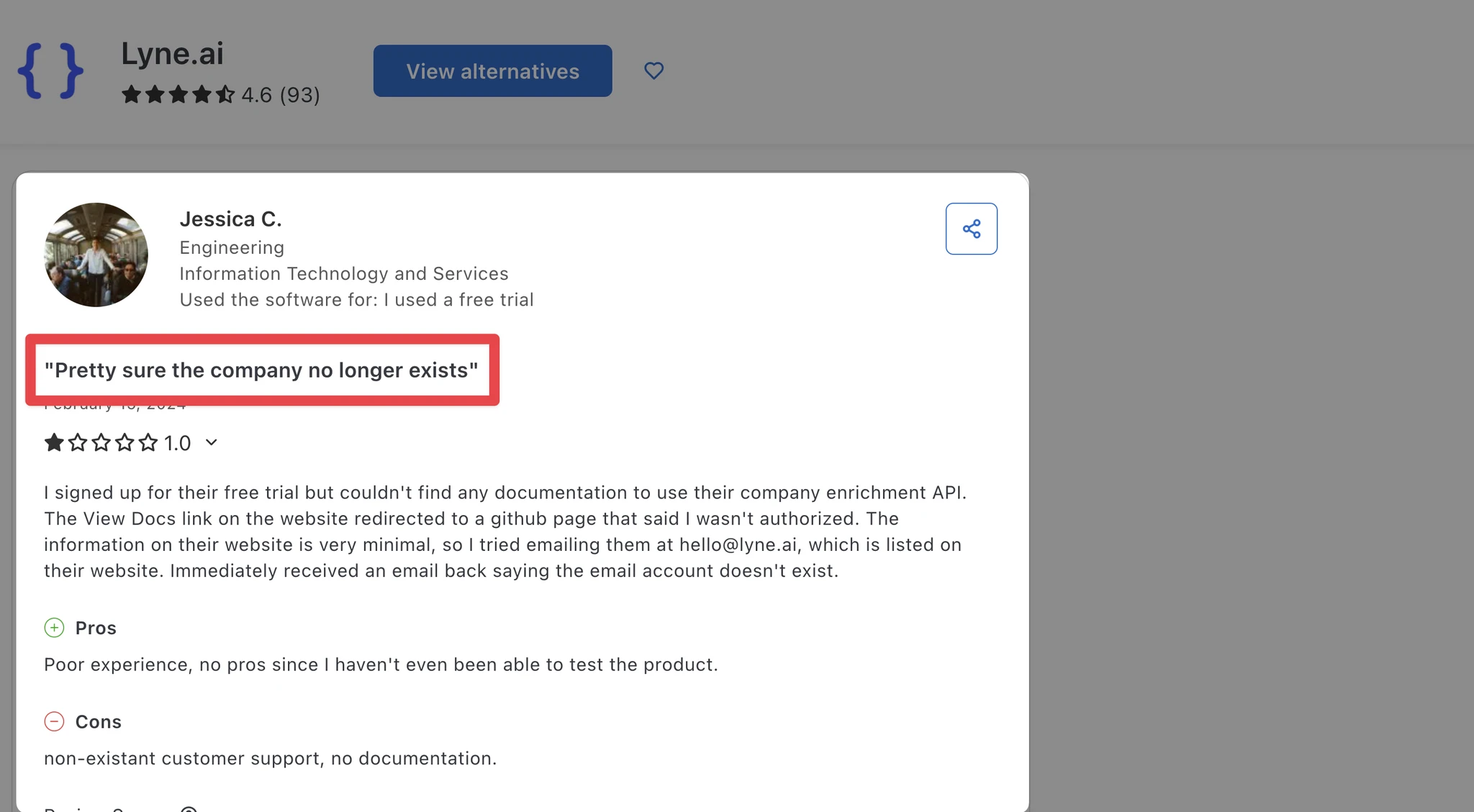 Lyne review
