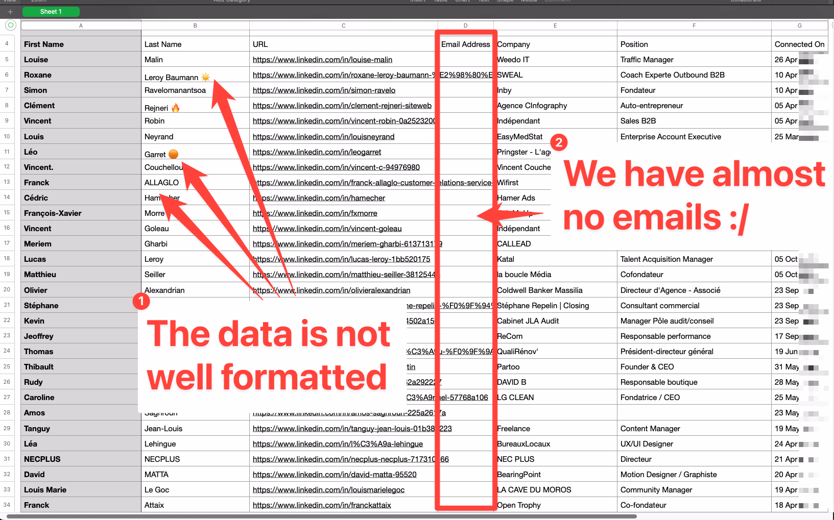 Connections.csv from LinkedIn