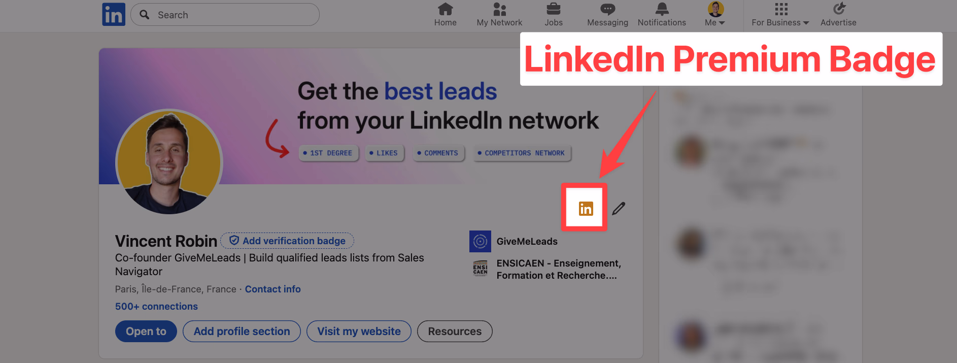 LinkedIn Premium Badge