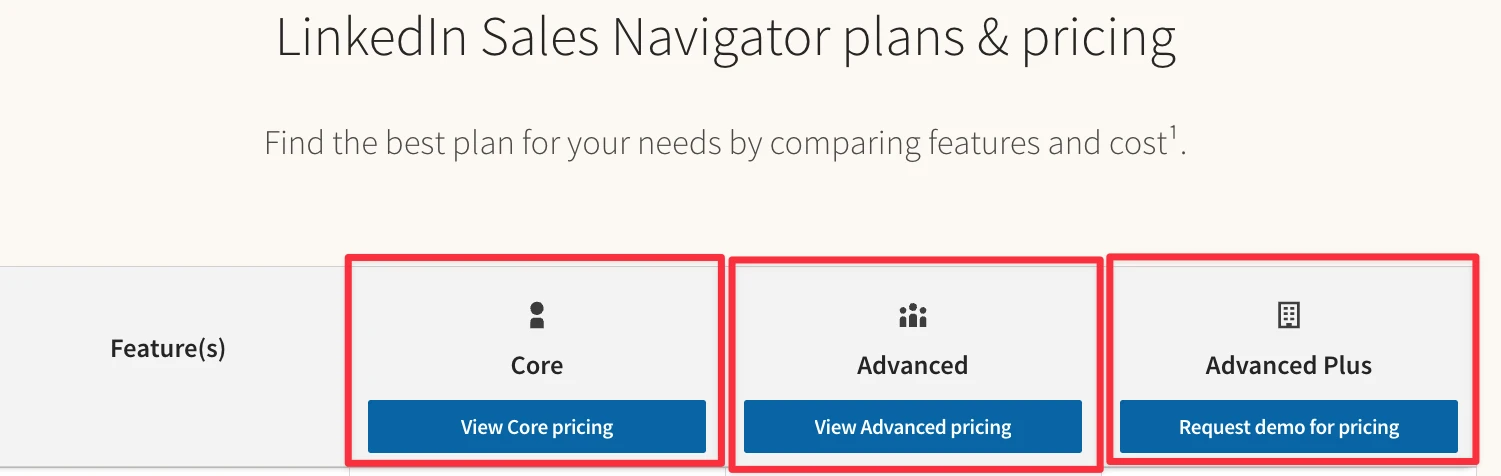 Sales Navigator Pricing