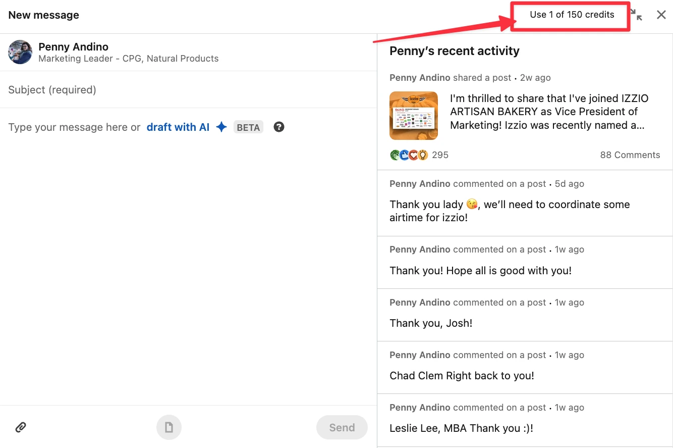 LinkedIn Sales Navigator lead search page