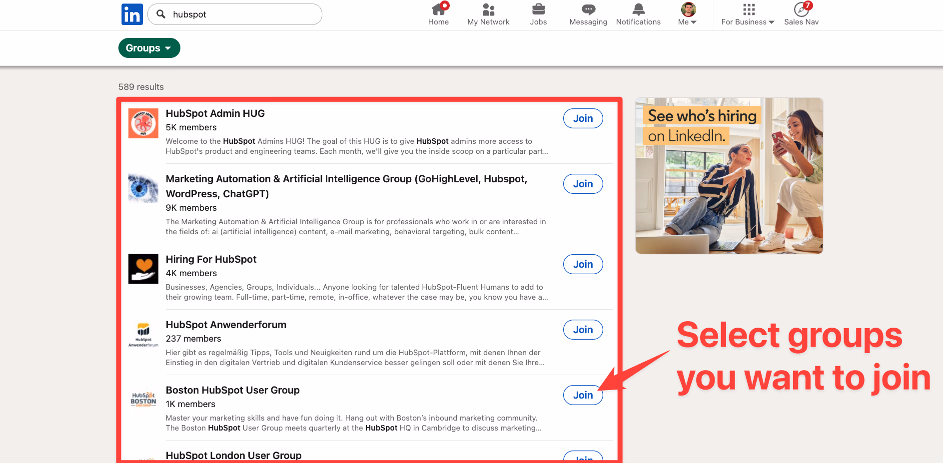 How to join LinkedIn groups