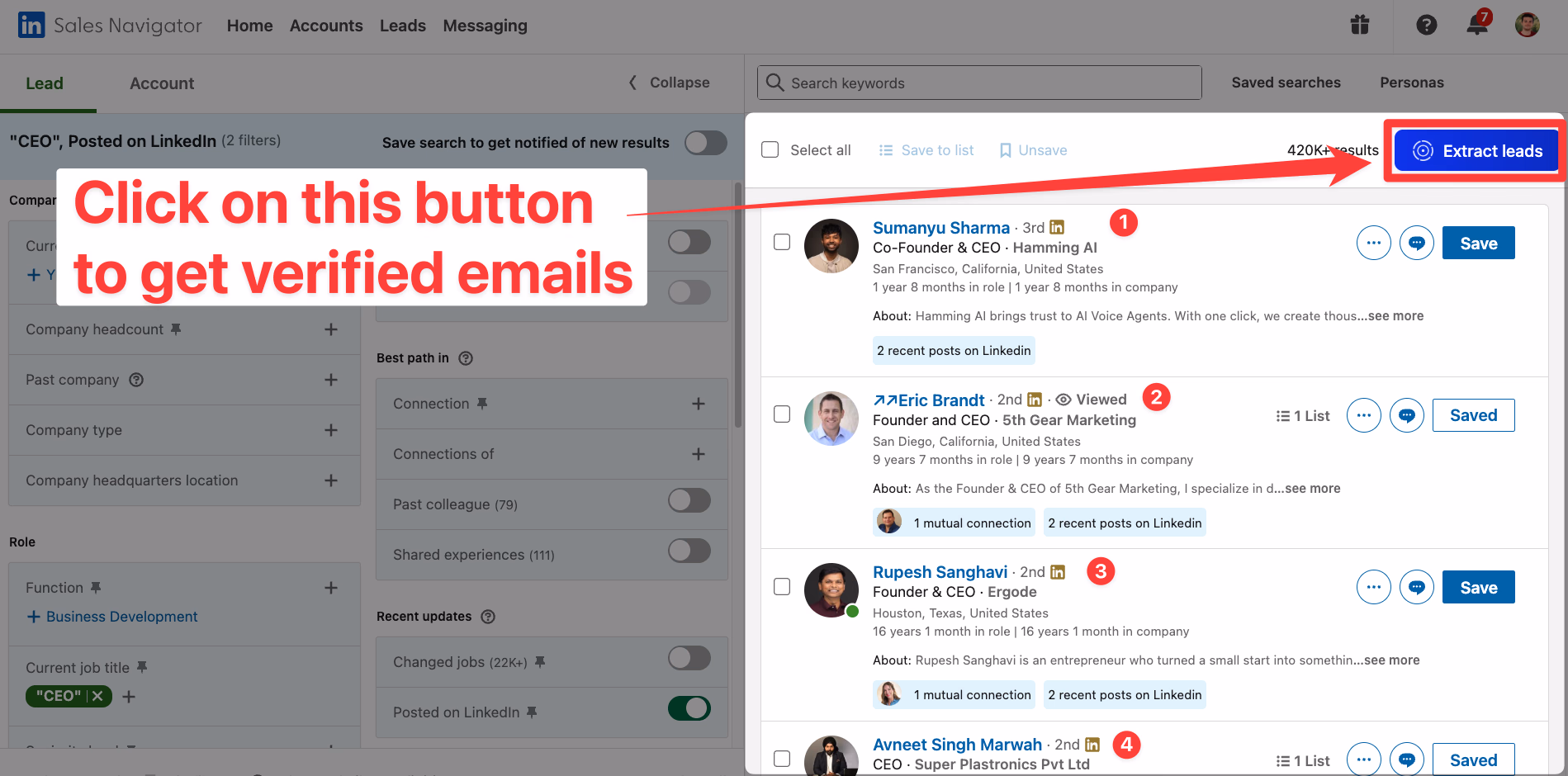 How to Get Emails from LinkedIn Sales Navigator