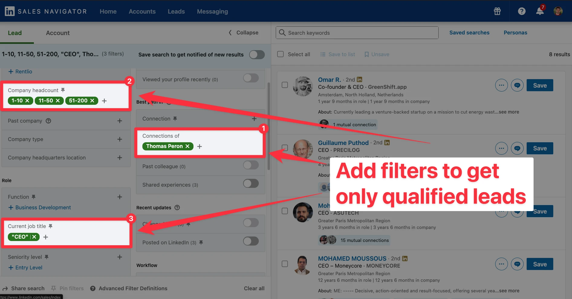 Create a Lead Search