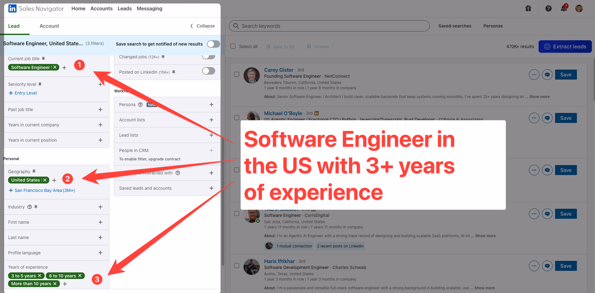 How to use Sales Navigator lead filters to find candidates