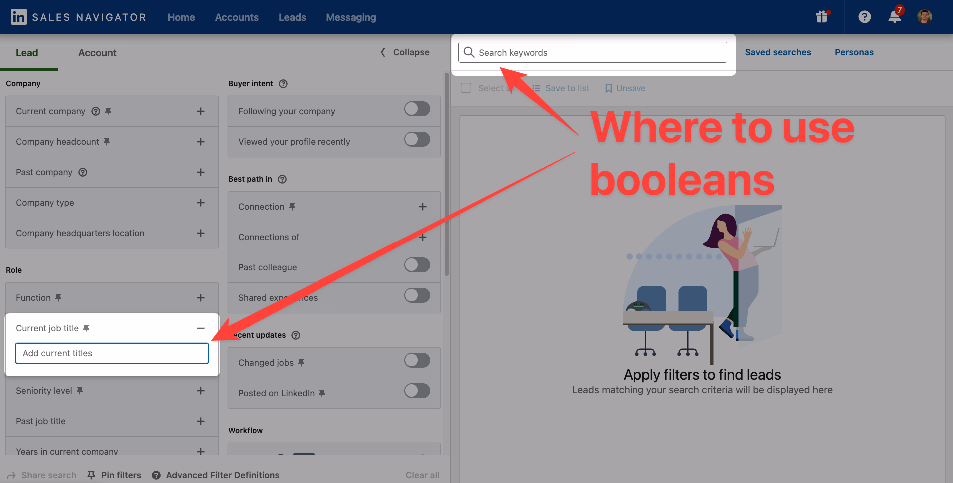 Filters where you can use booleans