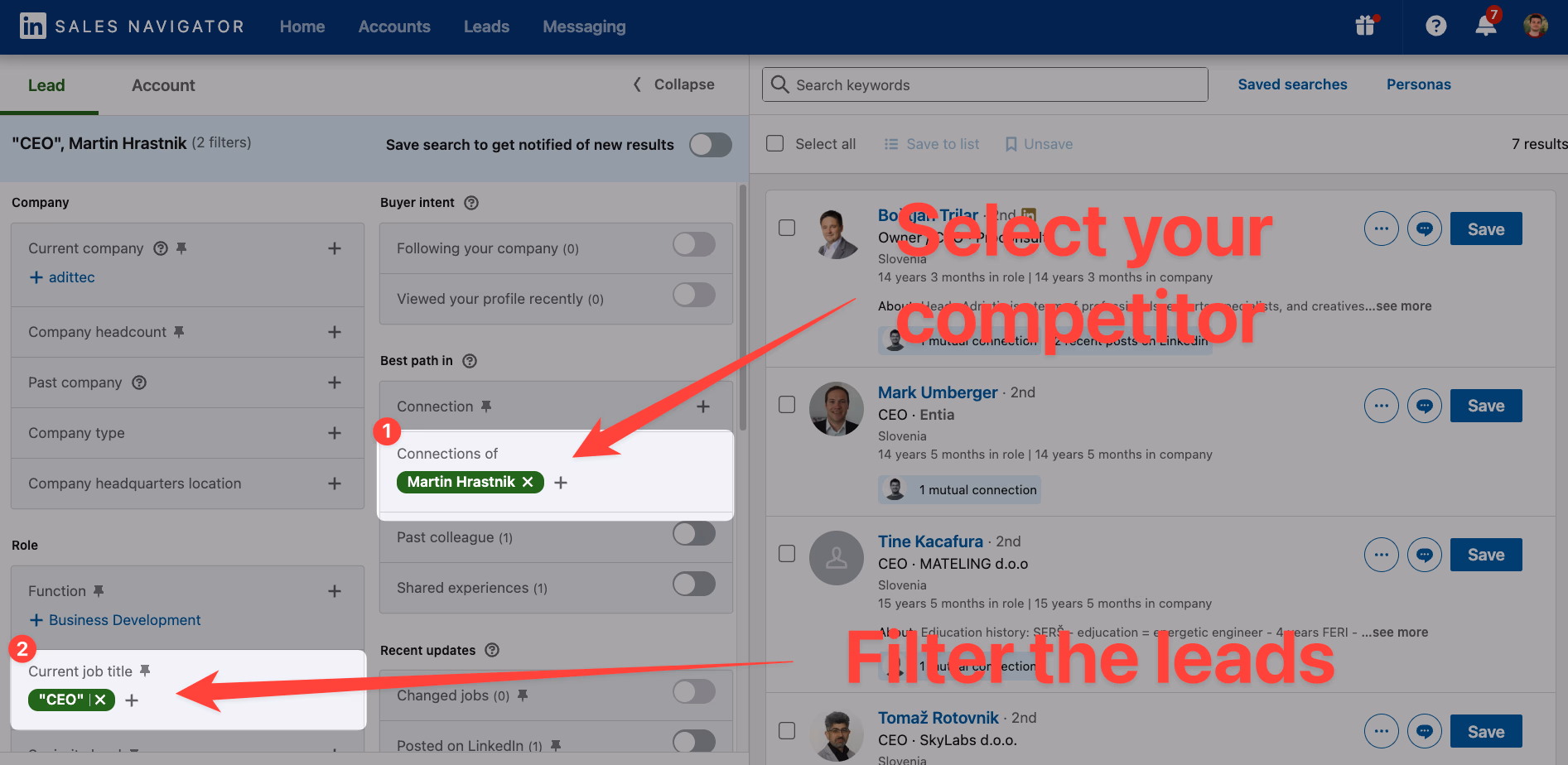 How to export the leads of your competitors