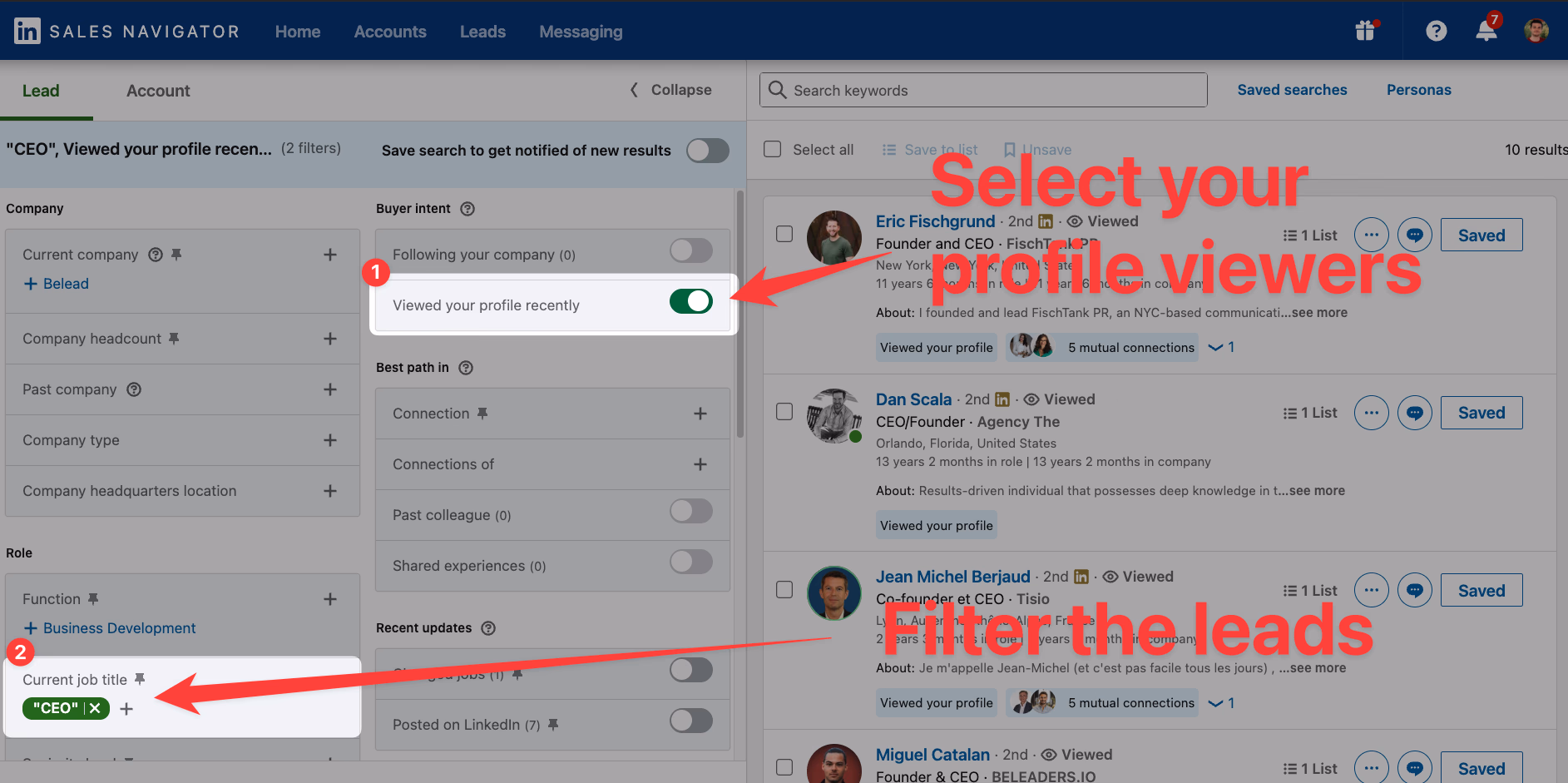 How to export your profile viewers