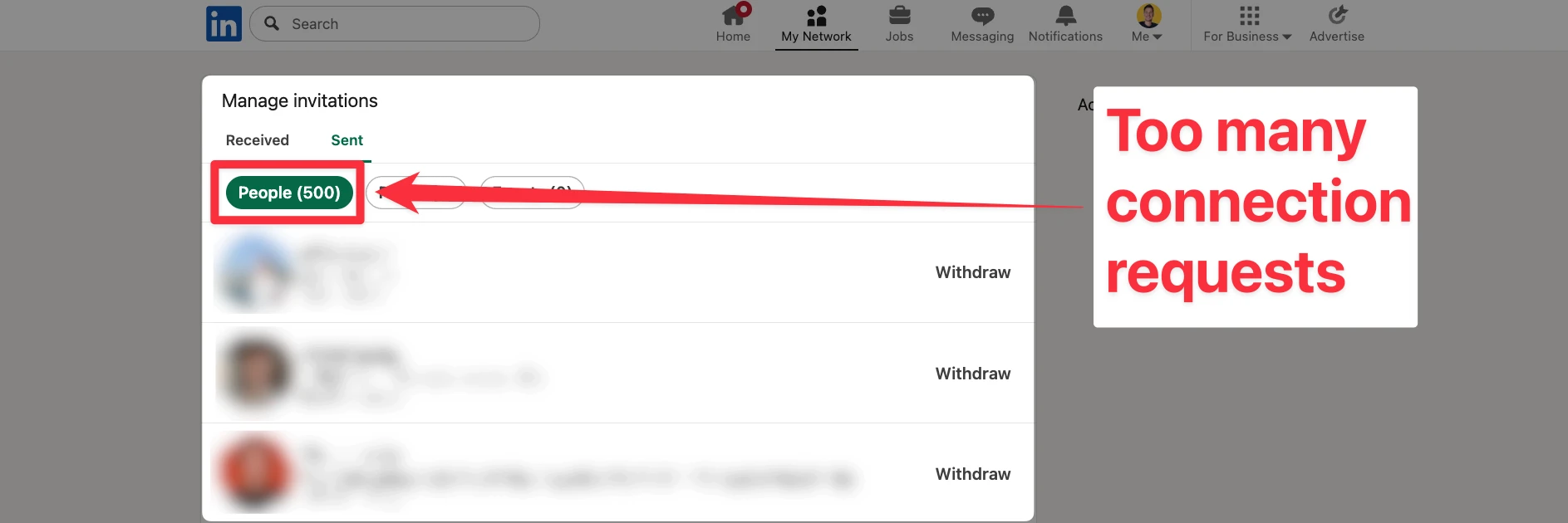 Withdraw connection requests