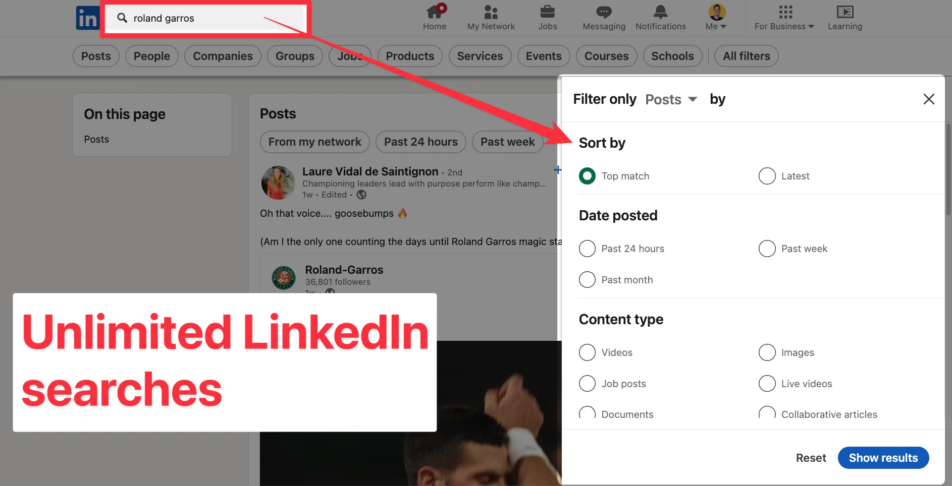 Unlimited search with LinkedIn Premium