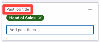 Past job title filter on LinkedIn Sales Navigator