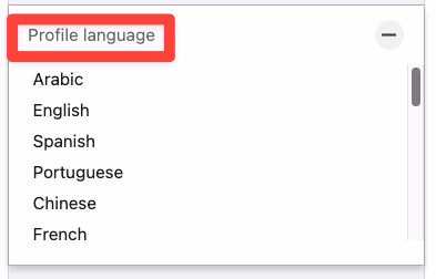 Profile language filter on LinkedIn Sales Navigator