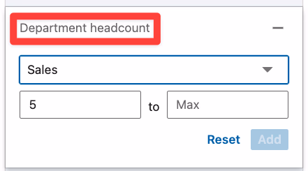Department headcount filter on LinkedIn Sales Navigator