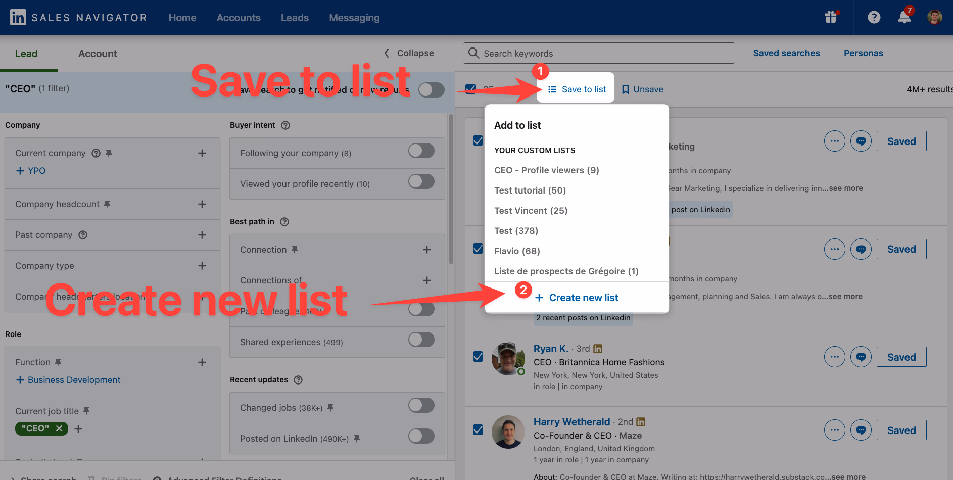 How to save your lead search on LinkedIn Sales Navigator