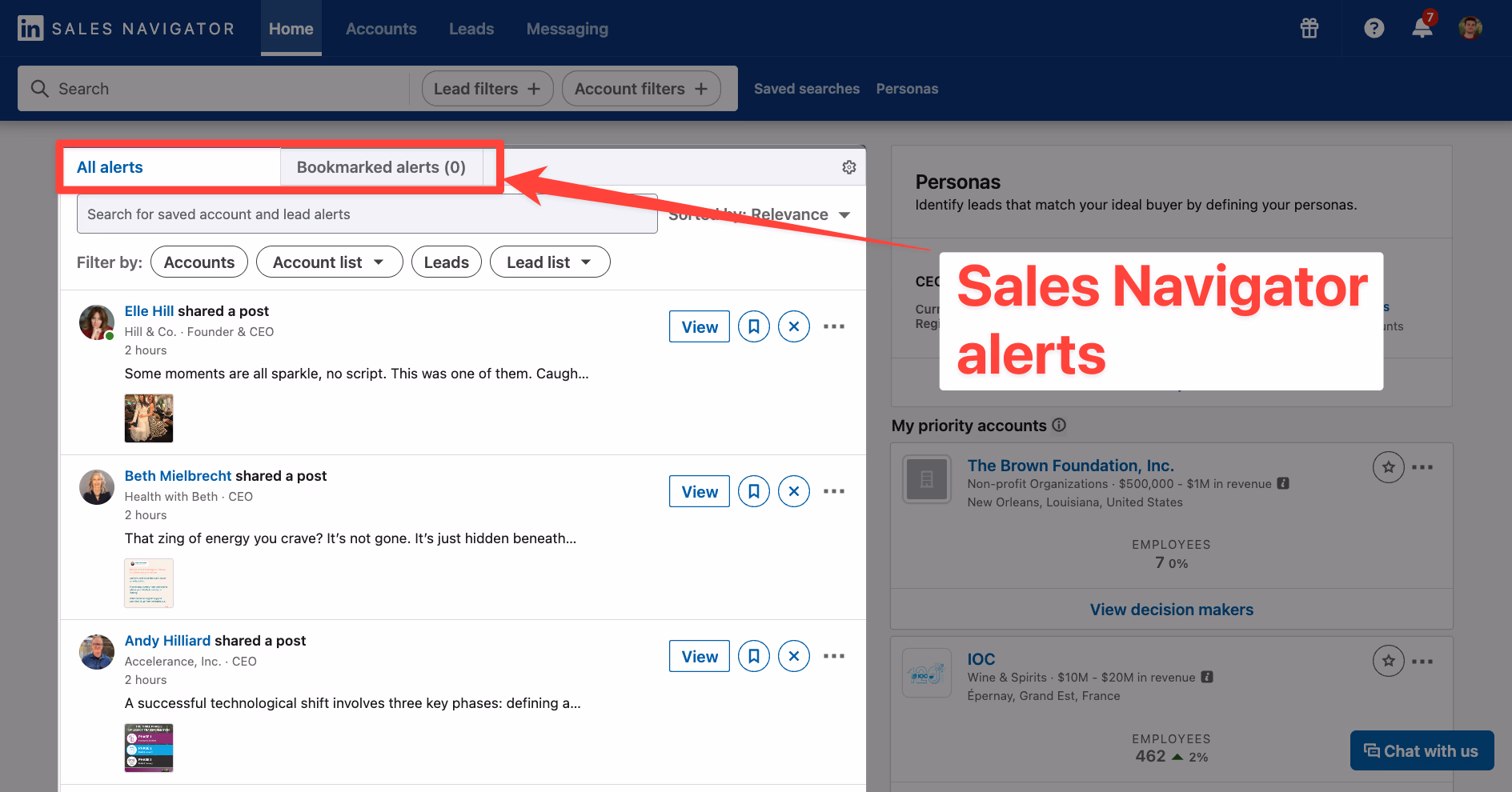 How to use LinkedIn Sales Navigator alerts