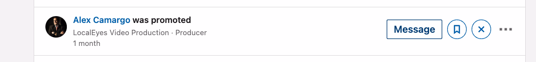 Lead Changed Roles alert on LinkedIn Sales Navigator
