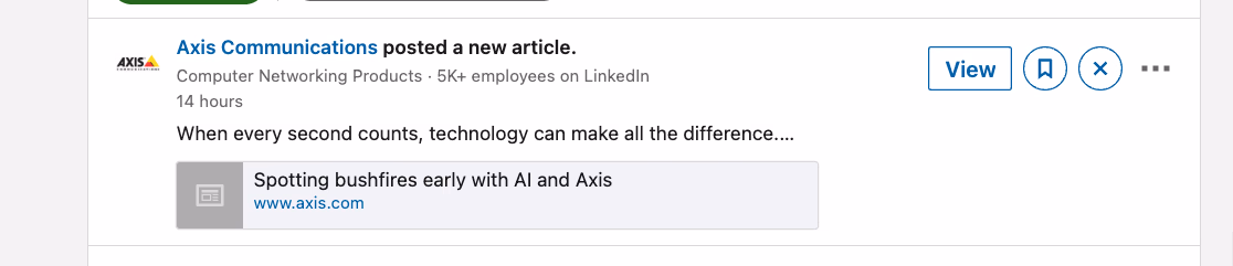 Account Shared Update on LinkedIn Sales Navigator