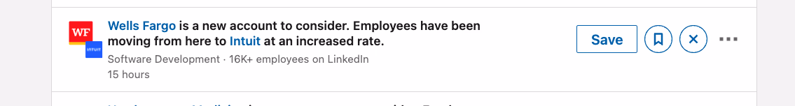 Account Growth alert on LinkedIn Sales Navigator