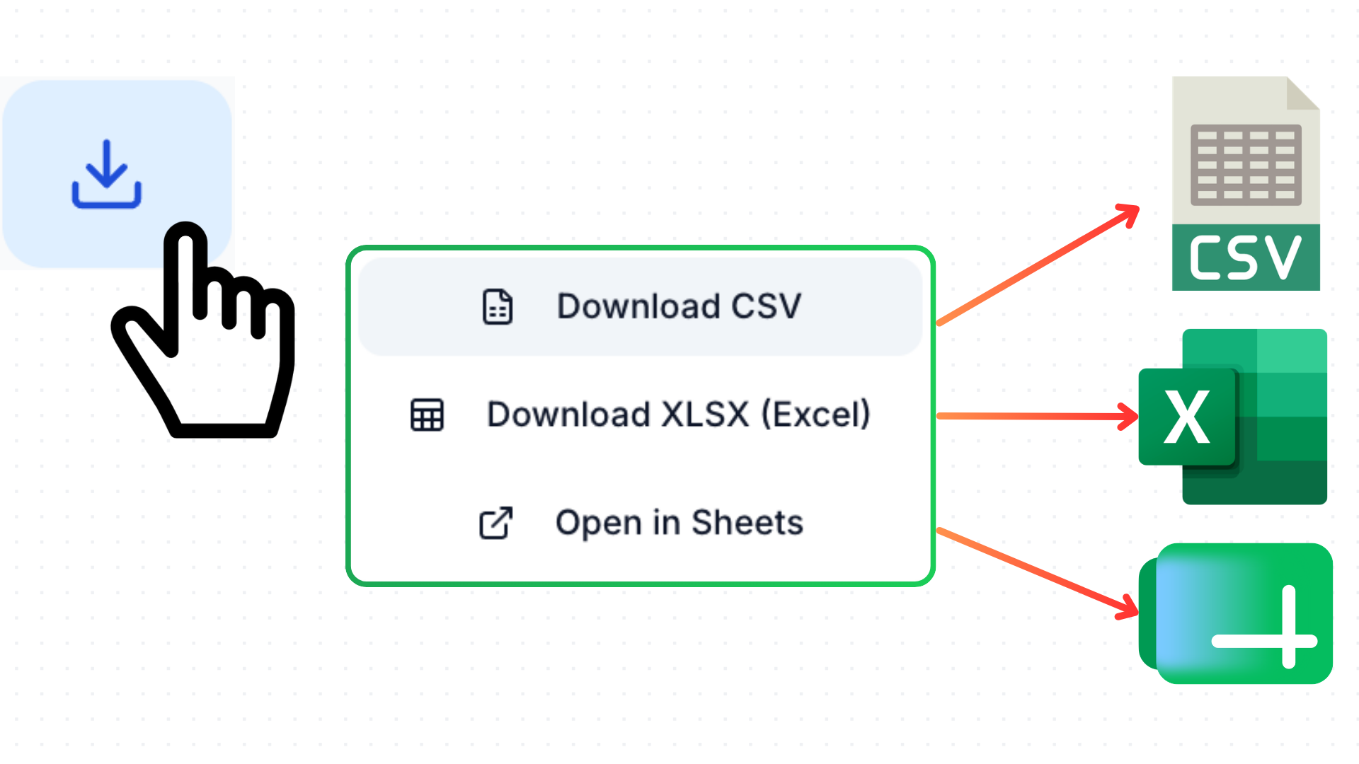 Download lead list CSV