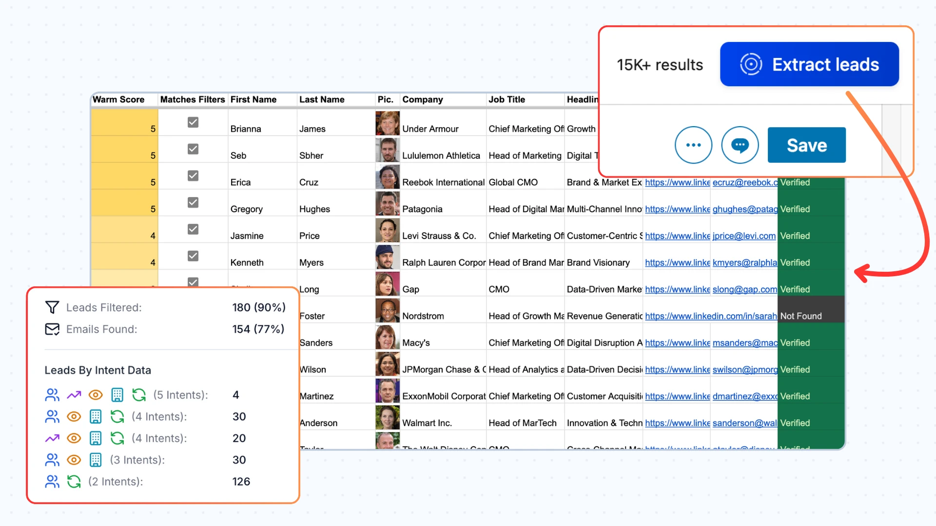GiveMeLeads app — extract leads from LinkedIn Sales Navigator
