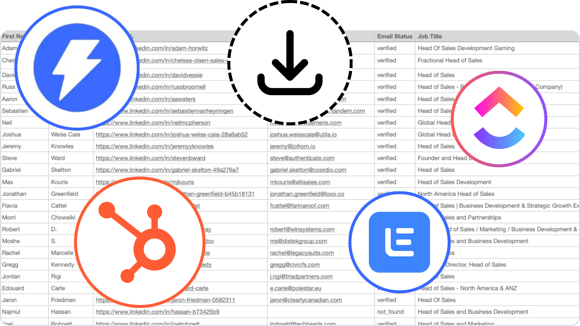 Import founder lead list into outreach tool